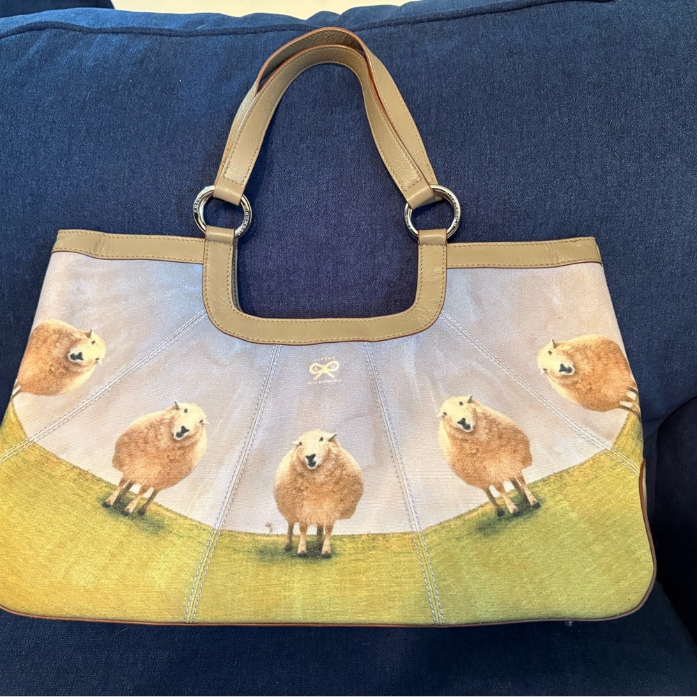 Anya Hindmarch Sheep print Canvas  tote